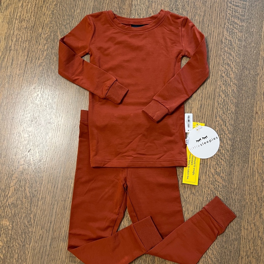 Little Sleepies Kids Pajama Set - Warm Rust